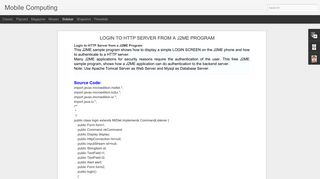 
                            4. LOGIN TO HTTP SERVER FROM A J2ME PROGRAM | ...