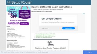 
                            1. Login to Huawei B315s-936 Router - SetupRouter