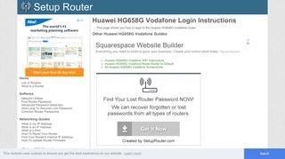 
                            5. Login to Huawei HG658G Vodafone Router - SetupRouter