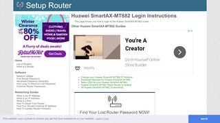 
                            7. Login to Huawei SmartAX-MT882 Router - SetupRouter