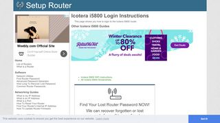 
                            5. Login to Icotera i5800 Router - SetupRouter