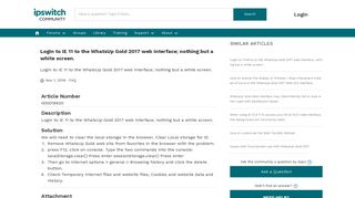 
                            11. Login to IE 11 to the WhatsUp Gold 2017 web interface; nothing but ...