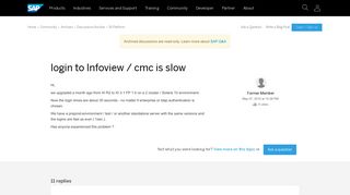 
                            11. login to Infoview / cmc is slow - archive SAP