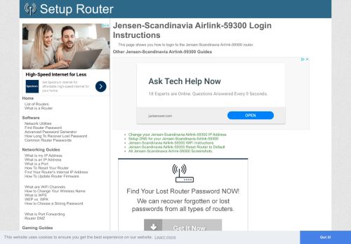 
                            2. Login to Jensen-Scandinavia Airlink-59300 Router - SetupRouter