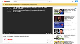 
                            5. Login to Kickstarter using your Facebook account - YouTube