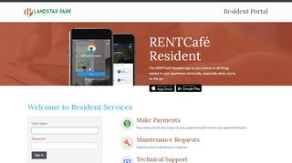 
                            5. Login to Landstar Park Resident Services | Landstar Park - RENTCafe