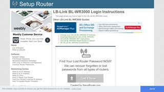 
                            3. Login to LB-Link BL-WR3000 Router - SetupRouter