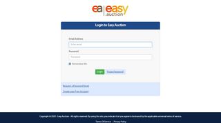 
                            3. Login to manage your account - Easy.Auction