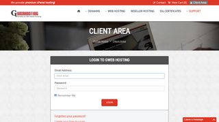 
                            7. Login to manage your account - Gweb Hosting