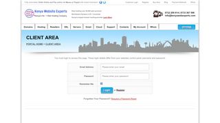 
                            6. Login to manage your account - Kenya Web Experts