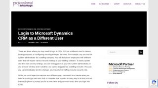 
                            5. Login to Microsoft Dynamics CRM as a Different User - Professional ...