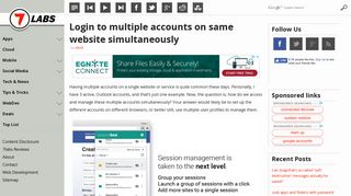 
                            9. Login to multiple accounts on the same website simultaneously - 7labs