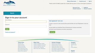 
                            3. Login to My Account - Build your vacation package - Discovery Cove