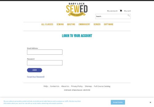 
                            11. Login to my account - Sew at Home OnDemand Classes