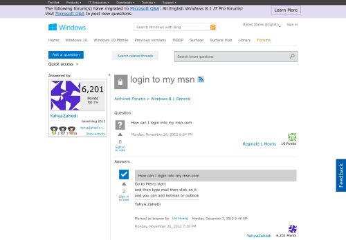 
                            3. login to my msn - Microsoft