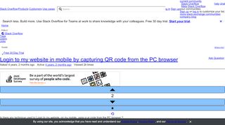
                            3. Login to my website in mobile by capturing QR code from ...