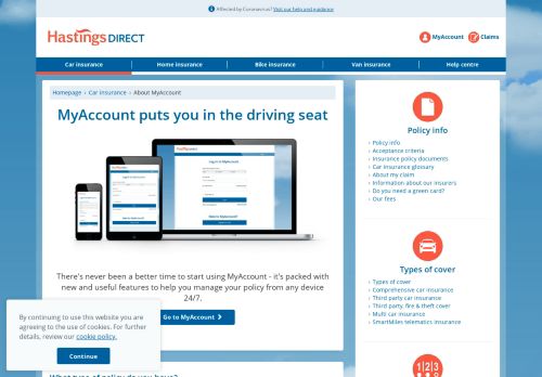 
                            1. Login to MyAccount – manage your insurance policy ... - Hastings Direct