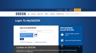 
                            1. Login to MyODEON - make the most of your cinema experience