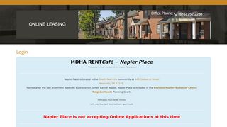 
                            8. Login to Napier Place to track your account | Napier Place - RENTCafe