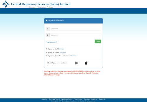 
                            1. Login to - New System Myeasi (BO/CM) - Cdsl