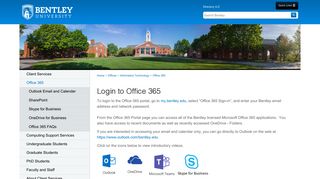 
                            11. Login to Office 365 | Bentley University