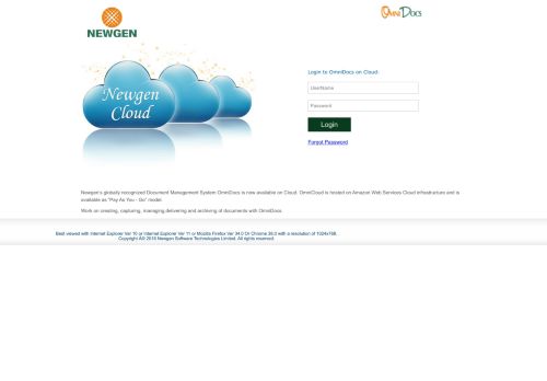
                            7. Login to OmniDocs on Cloud - Newgen