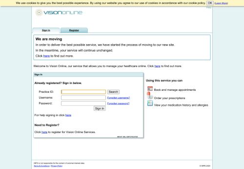 
                            10. Login to online services - Vision Online Services