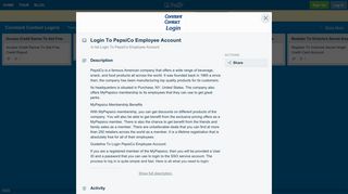 
                            4. Login To PepsiCo Employee Account on Constant Contact Logins