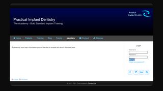 
                            11. Login to PID-Members Only Area - Practical Implant Dentistry