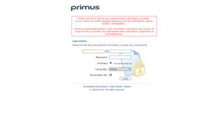 
                            4. Login to Primus Webmail