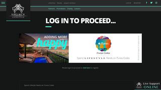 
                            2. Login To Proceed... - Legacy Lifestyle