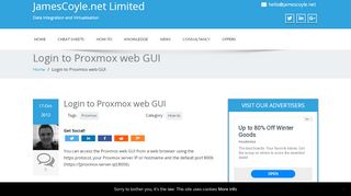 
                            8. Login to Proxmox web GUI – JamesCoyle.net Limited