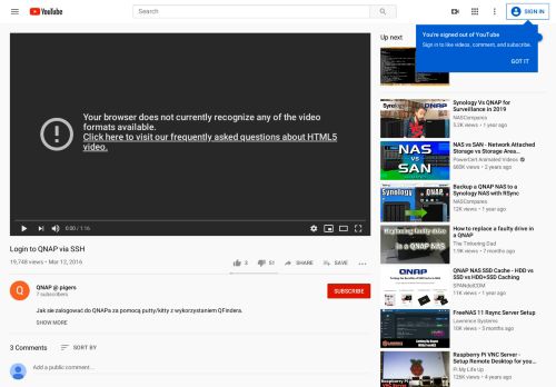 
                            4. Login to QNAP via SSH - YouTube
