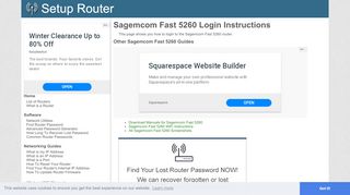 
                            3. Login to Sagemcom Fast 5260 Router - SetupRouter