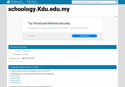 
                            10. Login to Schoology - schoology.kdu.edu.my | IPAddress.com