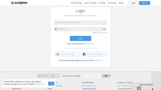 
                            3. Login to Sculpteo Account