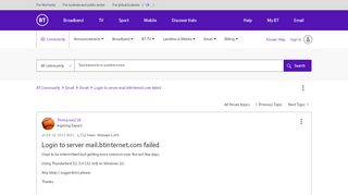 
                            4. Login to server mail.btinternet.com failed - BT Community