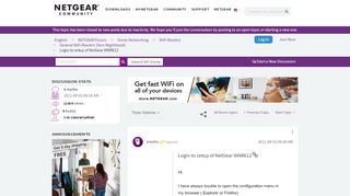 
                            1. Login to setup of NetGear WNR612 - NETGEAR Communities