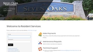 
                            13. Login to Seven Oaks Townhomes Resident Services ... - RENTCafe