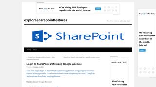 
                            4. Login to SharePoint 2013 using Google Account ...