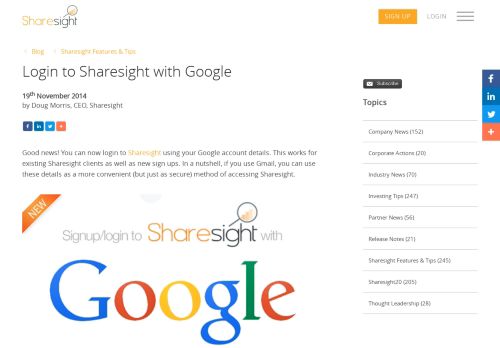 
                            3. Login to Sharesight with Google | Sharesight