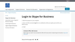 
                            13. Login to Skype for Business | KTH