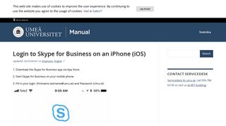 
                            8. Login to Skype for Business on an iPhone (iOS) – Manual