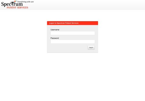 
                            9. Login to Spectrum Patient Services