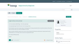 
                            4. Login to SQL server prompt - Bizagi Feedback