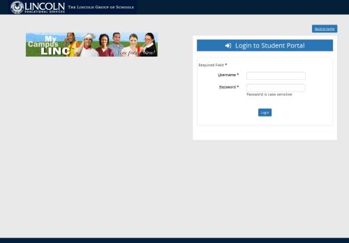 
                            3. Login to Student Portal - My Campus LINC Portal