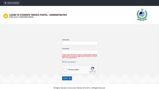 
                            6. Login to Students' Service Portal - Administrative