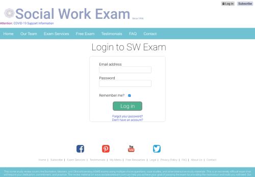 
                            11. Login to SW Exam - Social Work Exam