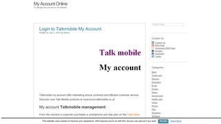 
                            5. Login to Talkmobile My Account - My Account Online