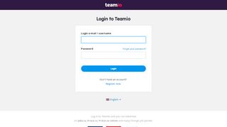 
                            2. Login to Teamio